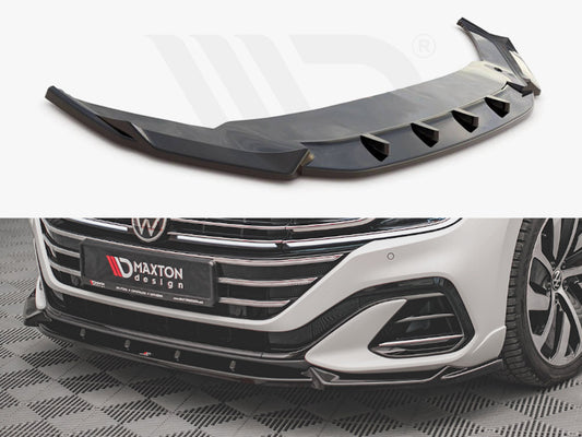 Maxton Design VW-AR-1F-RLINE-FD1T Front Splitter V.1 VW Arteon R-line Facelift (2020-) | ML Performance UK Car Parts