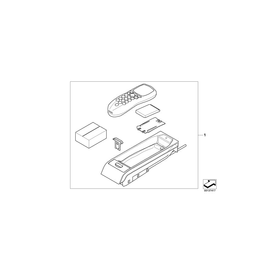 Genuine BMW 51163413105 E83 E83 Oddmnts Tray-Telephone,Centr.Console Fr. SCHWARZ (Inc. X3 2.5i, X3 2.0i & X3 3.0si) | ML Performance UK Car Parts