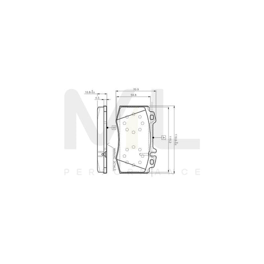 Bosch 0986Tb2377 Brake Pad Set Excl. Wear Warning Contact  | ML Performance Car Parts