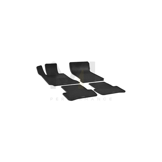 WALSER RubberLine 50872 Floor mat set Elastomer, Front and Rear, Quantity: 4, Black | ML Performance Car Parts