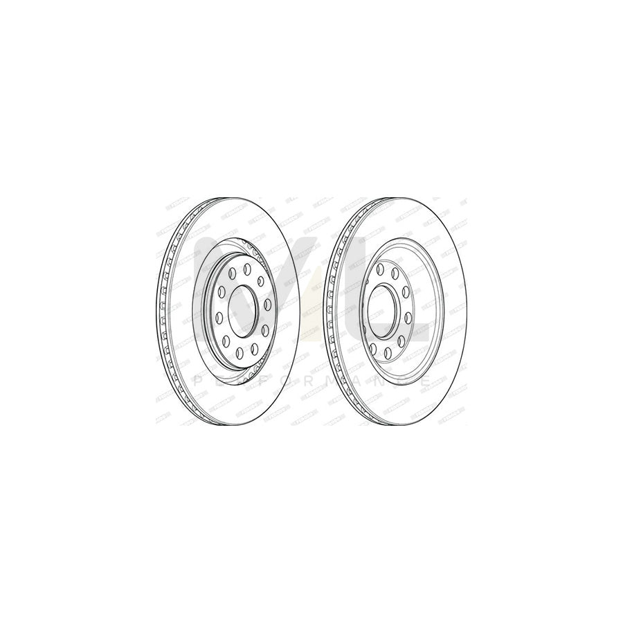FERODO PREMIER DDF1889C Brake Disc for AUDI A4 Vented, Coated, with bolts/screws | ML Performance Car Parts