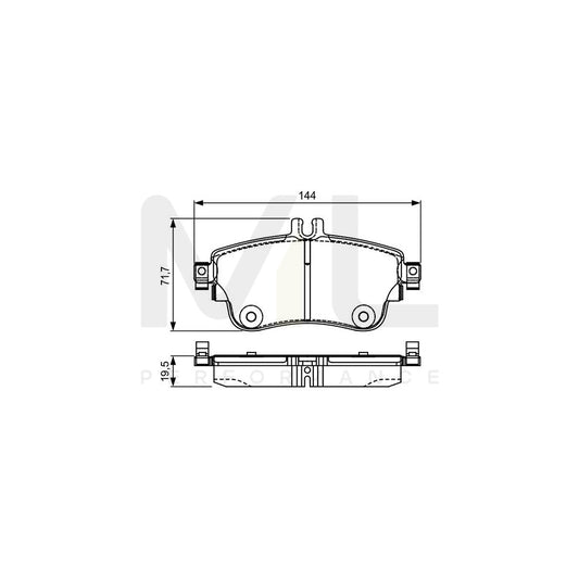 Bosch 0986495299 Brake Pad Set Excl. Wear Warning Contact, With Anti-Squeak Plate, With Mounting Manual BP1588 | ML Performance Car Parts