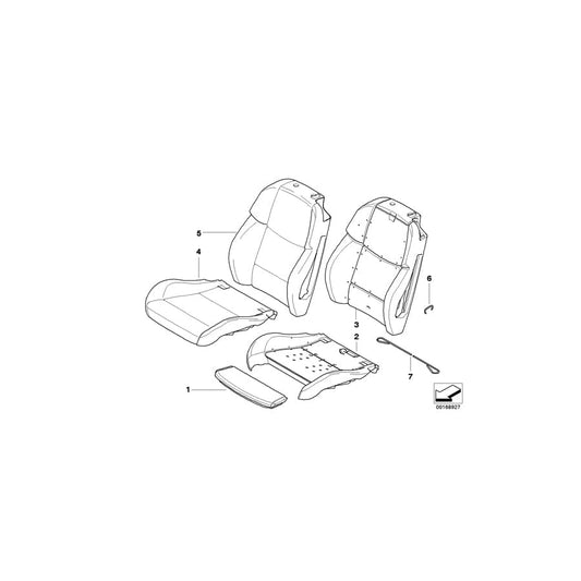 Genuine BMW 52108038636 E93 E93 Cover Backrest Leather Right BAMBUSBEIGE (Inc.  & M3) | ML Performance UK Car Parts