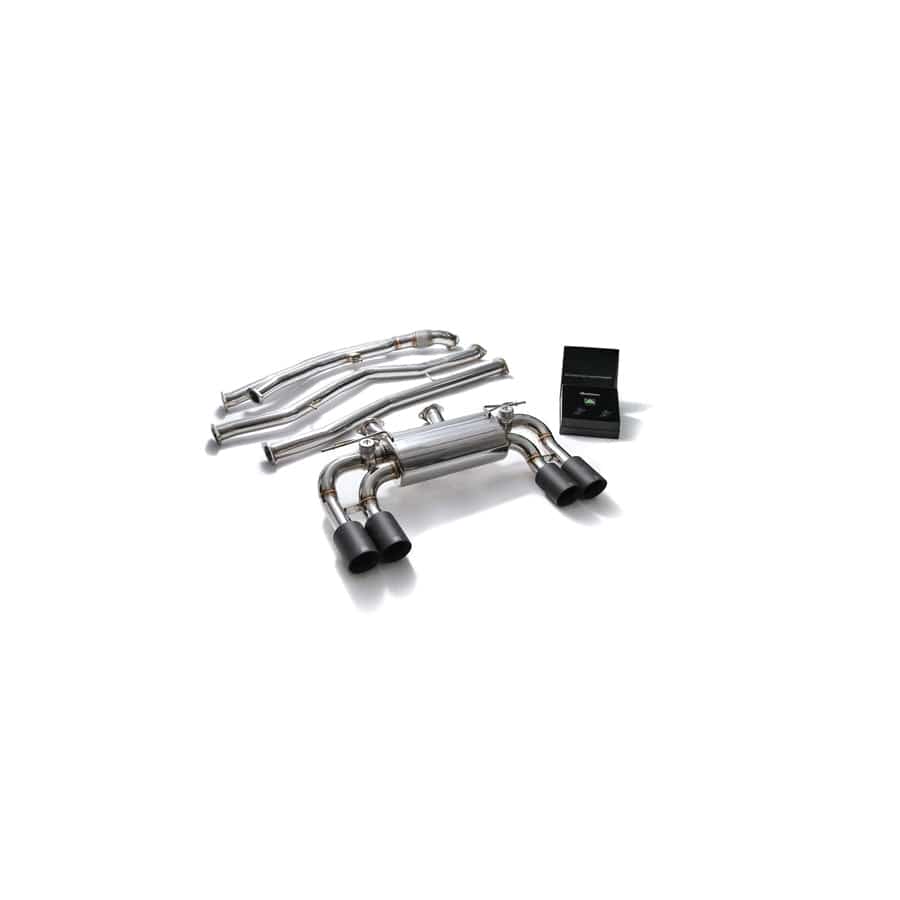 Armytrix BMF87-QS38M Valvetronic Exhaust System BMW M2 F87 2016-2021 with Quad Matte Black 4"  | ML Performance UK UK Car Parts