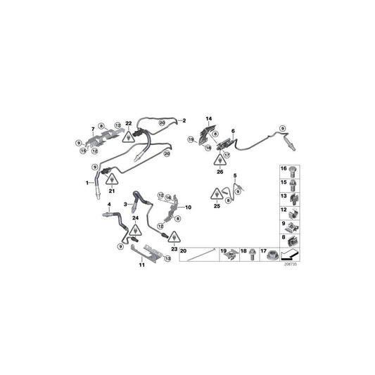 Genuine BMW 11787567909 E64 F10 E91 Temperature Sensor, Exhaust L=260 (Inc. 325i, 630i & 528i) | ML Performance UK Car Parts