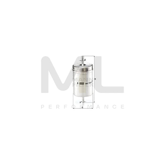 MANN-FILTER WK 730/3 Fuel filter for AUDI A4 In-Line Filter | ML Performance Car Parts