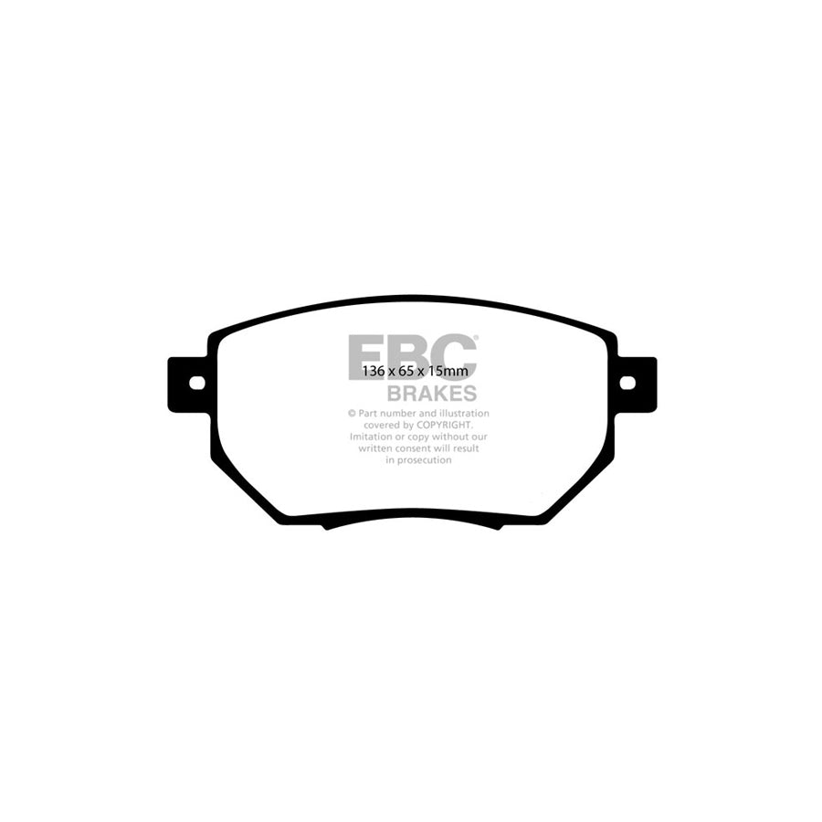 EBC DP61659 Infiniti Nissan Greenstuff Front Brake Pads - Akebono Caliper (Inc. FX35, FX45, Murano) 2 | ML Performance UK Car Parts
