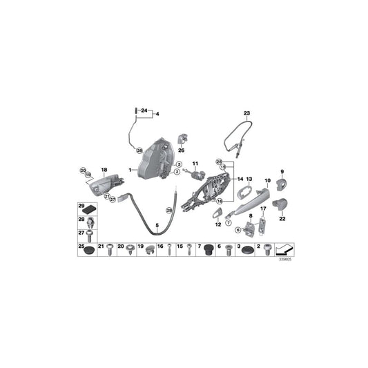 Genuine BMW 51217178375 E81 E82 E88 Operating Rod, Door Front Left (Inc. 118d) | ML Performance UK Car Parts