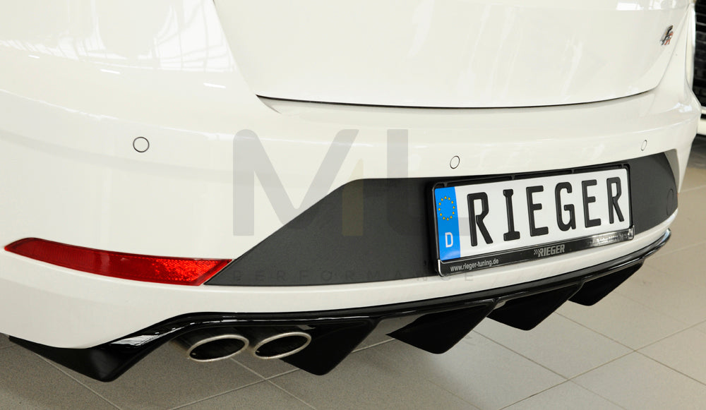 Rieger 00088176 SEAT 5F Leon FR Rear Diffuser 4 | ML Performance UK Car Parts
