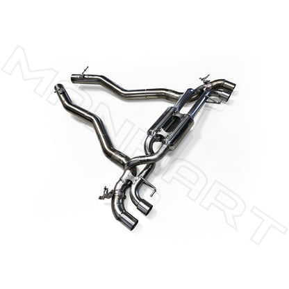 MANHART MH5F9011103_M8 SLIP-ON RACE EXHAUST FOR BMW F9X M8 (COMPETITION) WITH VALVE CONTROL