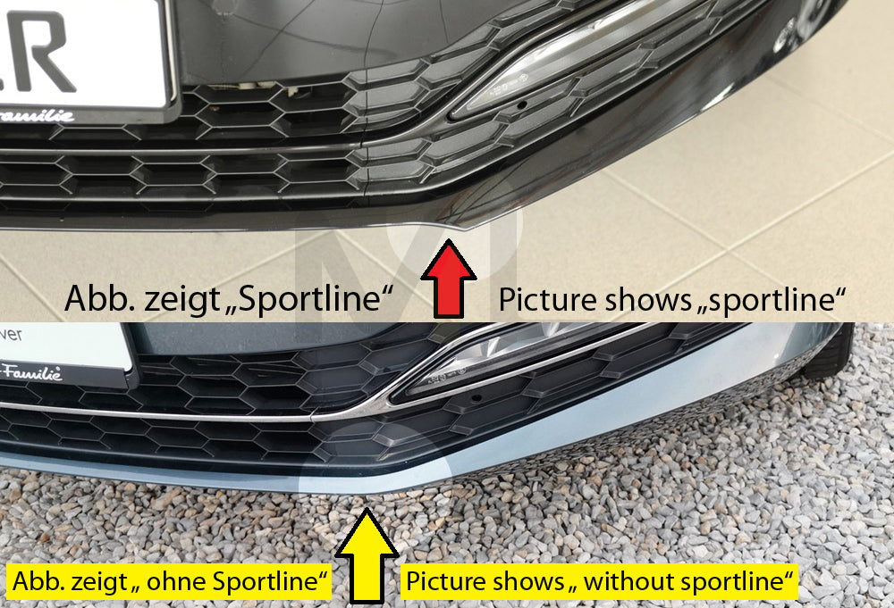 Rieger 00088175 Skoda 3T 3V Superb III Front Splitter 8 | ML Performance UK Car Parts