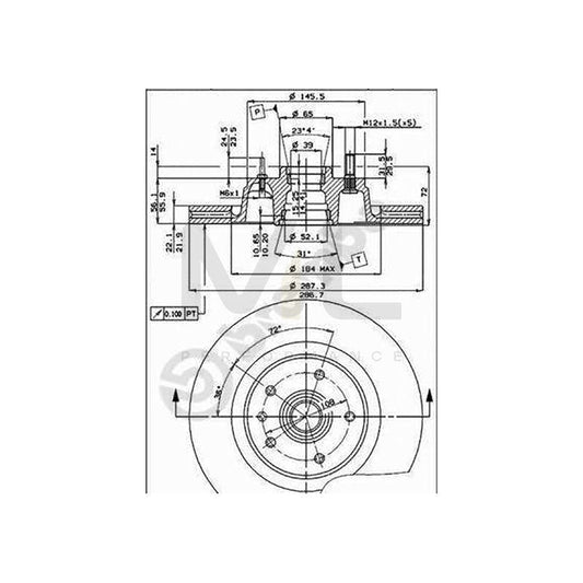 BREMBO 09.4861.10 Brake Disc Internally Vented | ML Performance Car Parts