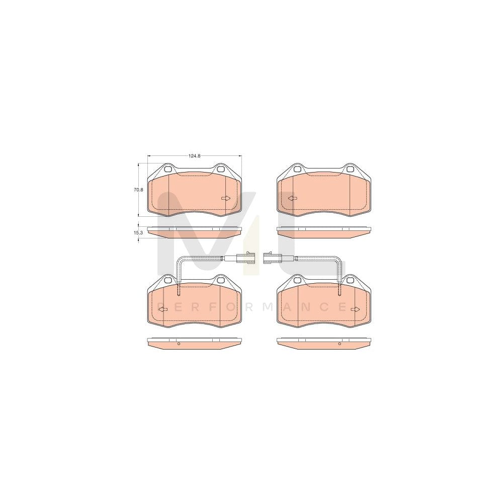 TRW Gdb2045 Brake Pad Set Incl. Wear Warning Contact | ML Performance Car Parts