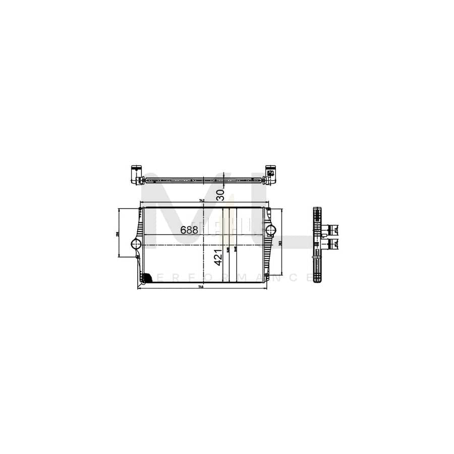 MAHLE ORIGINAL CI 520 000S Intercooler for VOLVO XC90 I (C, 275) | ML Performance Car Parts