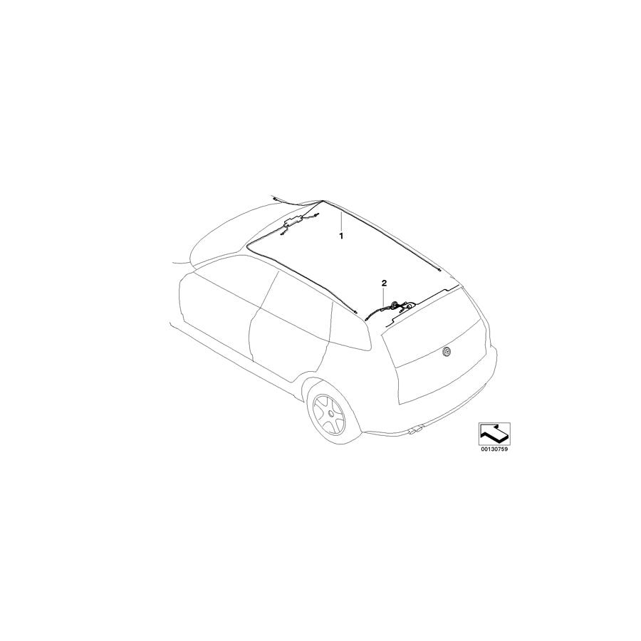 Genuine BMW 61123412556 E83 Wiring Set Rear Spoiler (Inc. X3 3.0i, X3 3.0si & X3 2.0i) | ML Performance UK