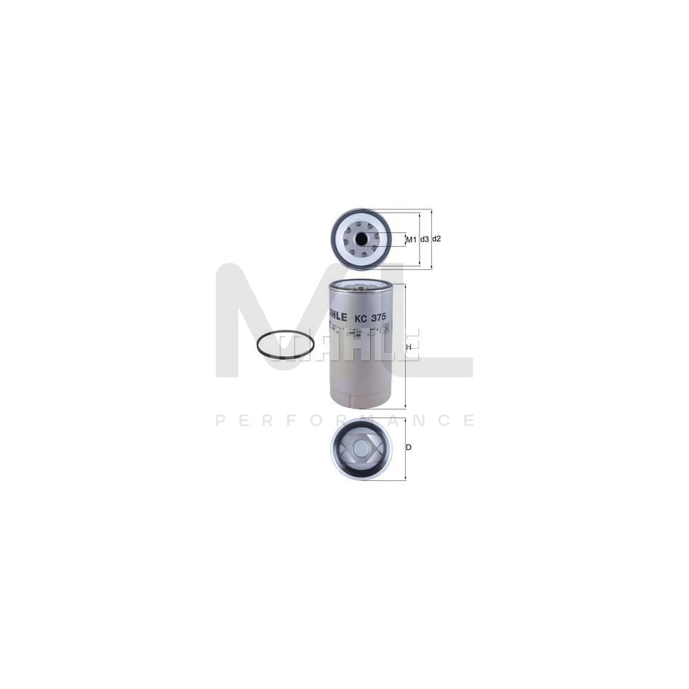 MAHLE ORIGINAL KC 375D Fuel filter Spin-on Filter | ML Performance Car Parts