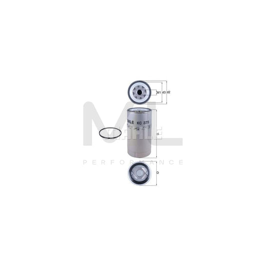 MAHLE ORIGINAL KC 375D Fuel filter Spin-on Filter | ML Performance Car Parts