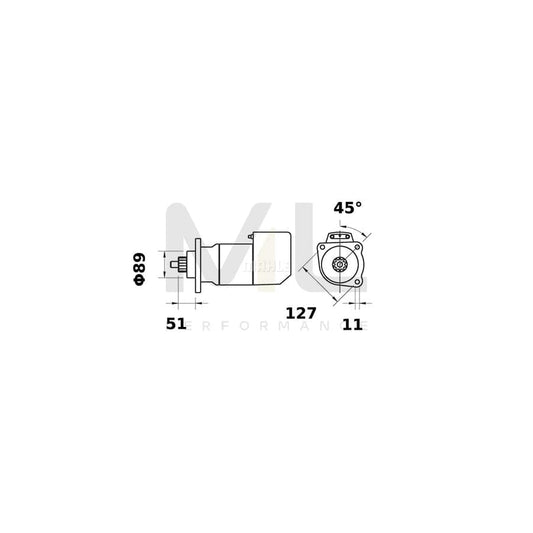 MAHLE ORIGINAL MS 492 Starter motor 24V 6,6kW, Teeth Quant.: 11 | ML Performance Car Parts