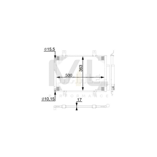 MAHLE ORIGINAL AC 77 000S Air conditioning condenser for SUZUKI Swift IV Hatchback (FZ, NZ) with dryer | ML Performance Car Parts