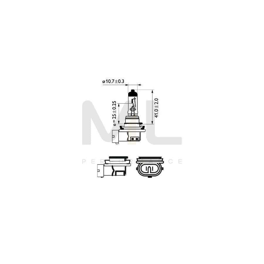 PHILIPS 12362XVPB1 Bulb, spotlight H11 12V 55W PGJ19-2 Halogen | ML Performance Car Parts