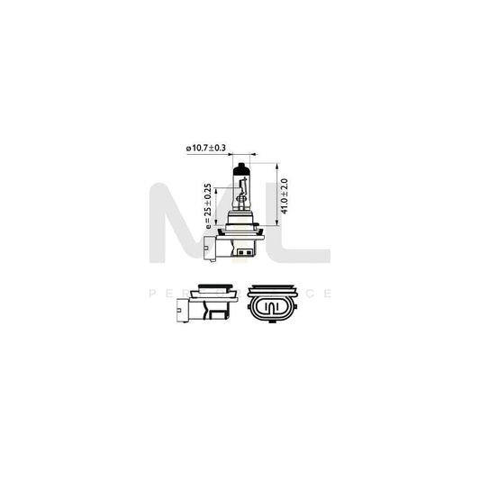 PHILIPS 12362XVPB1 Bulb, spotlight H11 12V 55W PGJ19-2 Halogen | ML Performance Car Parts