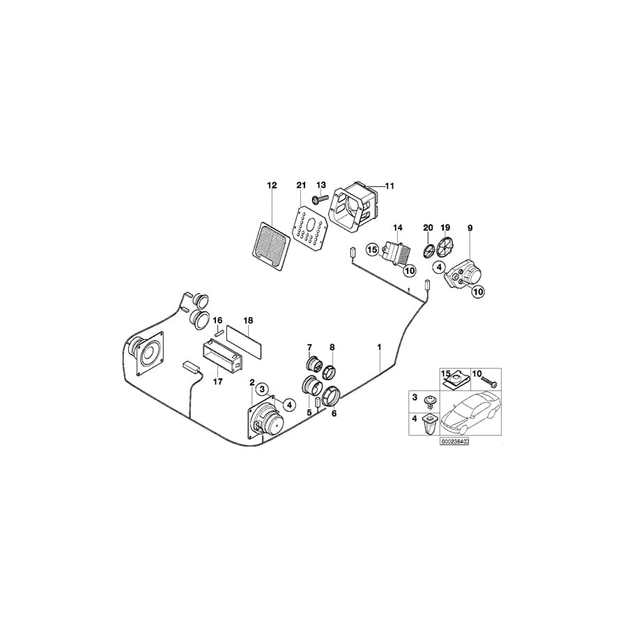 Genuine BMW 65138377949 E36 Subwoofer Cover, Top-Hifi System HARMAN KARDON (Inc. 320i, M3 & 323i) | ML Performance UK Car Parts