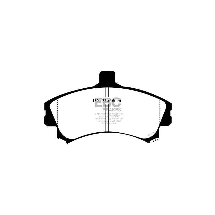 EBC PD01KF1008 Mitsubishi Proton Volvo Greenstuff Front Brake Pad & Plain Disc Kit  - Girling/TRW Caliper 2 | ML Performance UK Car Parts