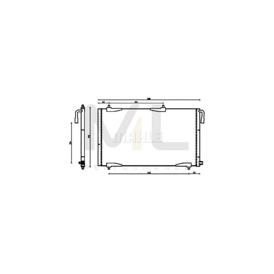 MAHLE ORIGINAL AC 501 000P Air conditioning condenser for PEUGEOT 206 without dryer | ML Performance Car Parts