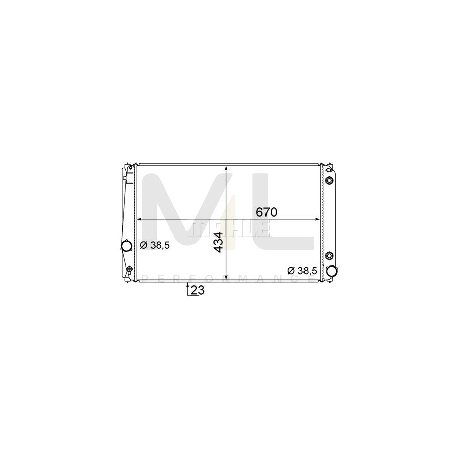 MAHLE ORIGINAL CR 1728 000S Engine radiator Brazed cooling fins, Manual Transmission | ML Performance Car Parts