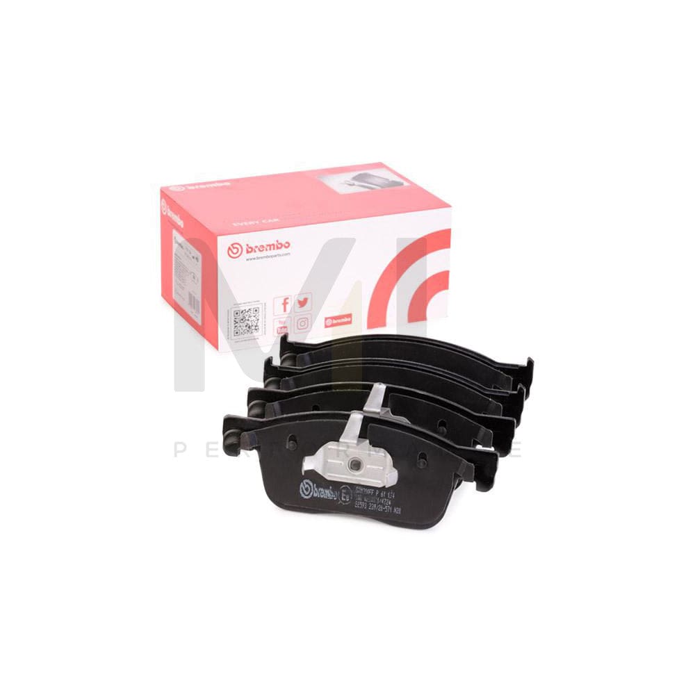Brembo P 61 134 Brake Pad Set With Acoustic Wear Warning, With Brake Caliper Screws, With Piston Clip | ML Performance Car Parts