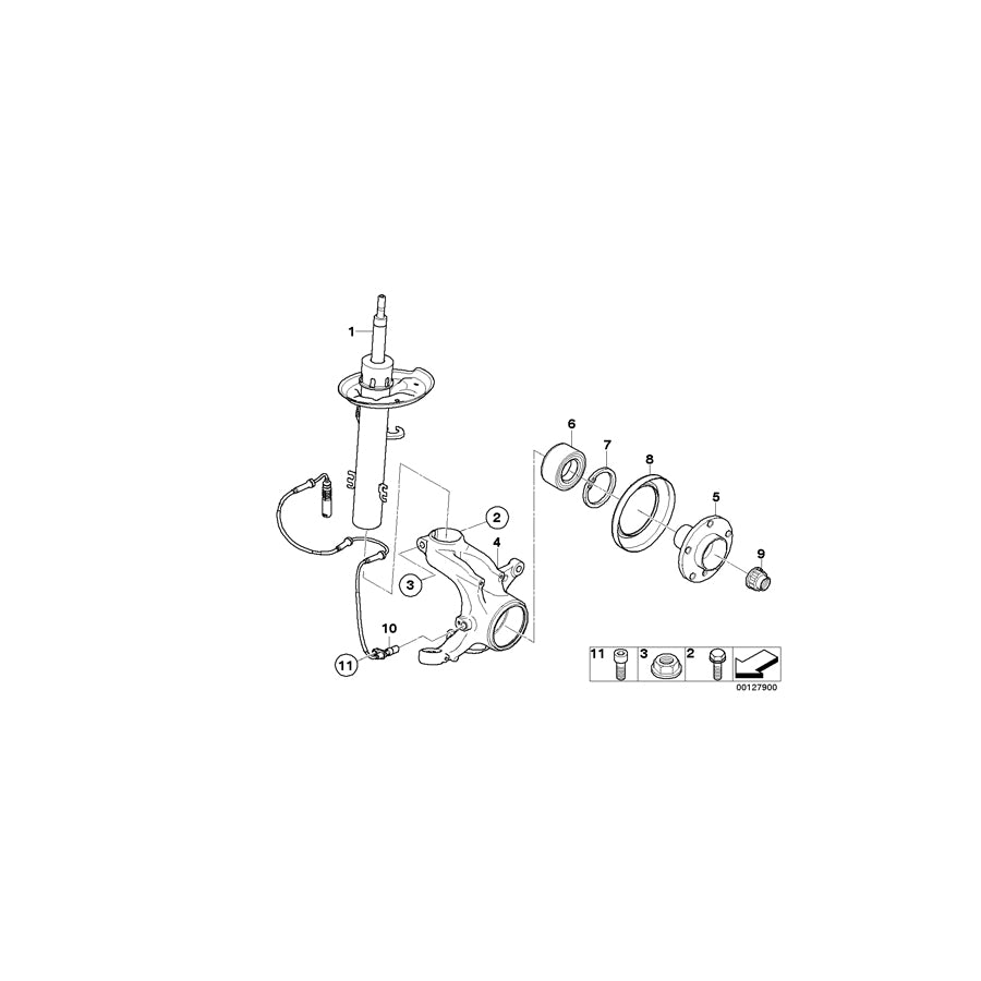 Genuine BMW 34523420330 E83 Dxc Pulse Generator, Front L=832mm (Inc. X3) | ML Performance UK Car Parts