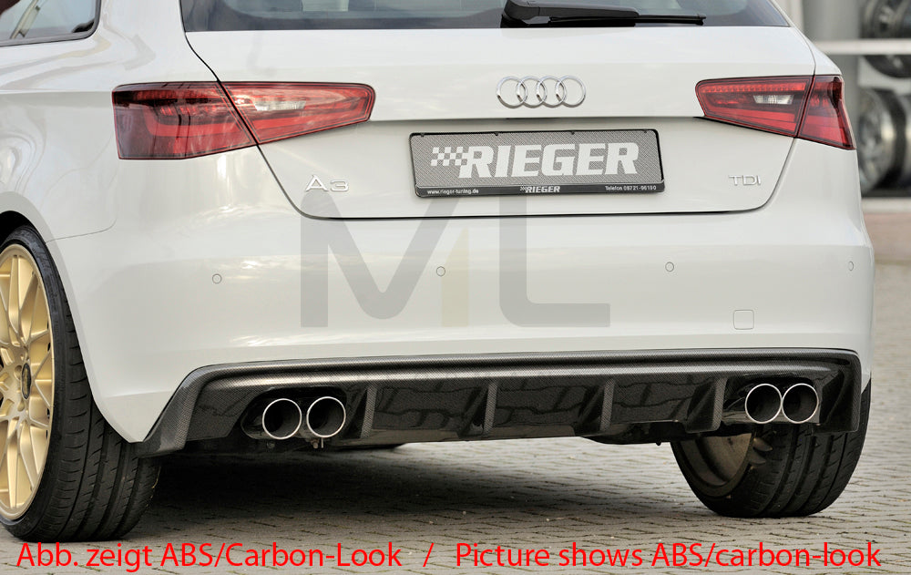 Rieger 00056787 Audi 8V A3 Rear Diffuser 1 | ML Performance UK Car Parts