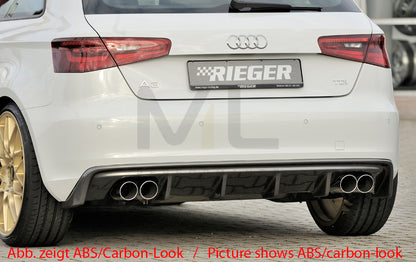 Rieger 00056787 Audi 8V A3 Rear Diffuser 1 | ML Performance UK Car Parts