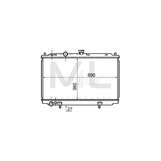 MAHLE ORIGINAL CR 1077 000S Engine radiator for NISSAN PRIMERA Brazed cooling fins, Manual Transmission | ML Performance Car Parts