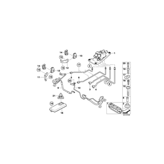 Genuine BMW 37136783680 E71 E70 F16 Pressure Line, Motor M14X1,5 (Inc. X5 50iX 4.4 & X6) | ML Performance UK Car Parts