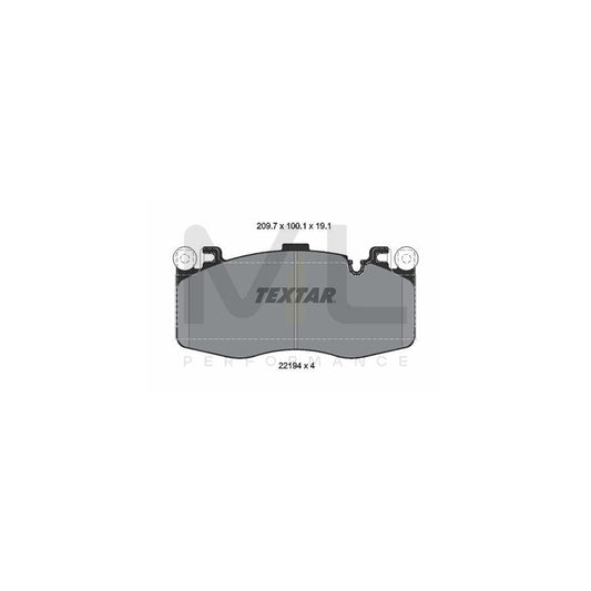 TEXTAR 2219401 Brake pad set prepared for wear indicator, with counterweights | ML Performance Car Parts
