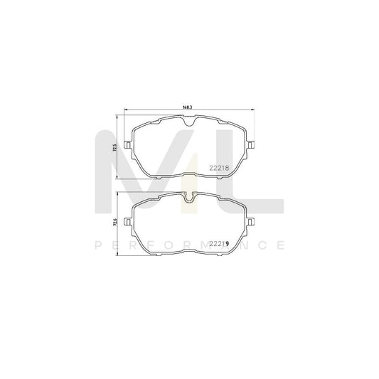 Brembo P 61 128 Brake Pad Set Excl. Wear Warning Contact, With Brake Caliper Screws | ML Performance Car Parts