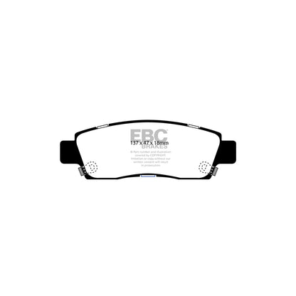 EBC DP61672 Chevrolet Saab Greenstuff Rear Brake Pads (Inc. Trailblazer & 9-7X) 2 | ML Performance UK Car Parts