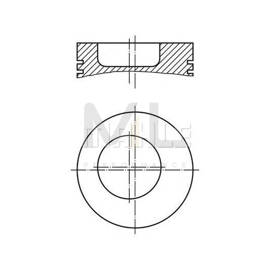 MAHLE ORIGINAL 008 49 01 Piston for FIAT Croma I Hatchback (154) 83,2 mm, with piston rings, with piston ring carrier | ML Performance Car Parts
