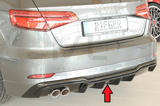 Rieger 00088180 Audi 8V A3 Rear Diffuser 1 | ML Performance UK Car Parts