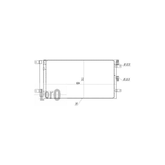 Abakus 0160160028 Air Conditioning Condenser For Fiat Doblo | ML Performance UK