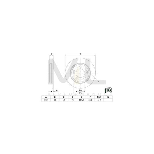 BOSCH 0 986 479 G29 Brake Disc Solid, Coated | ML Performance Car Parts