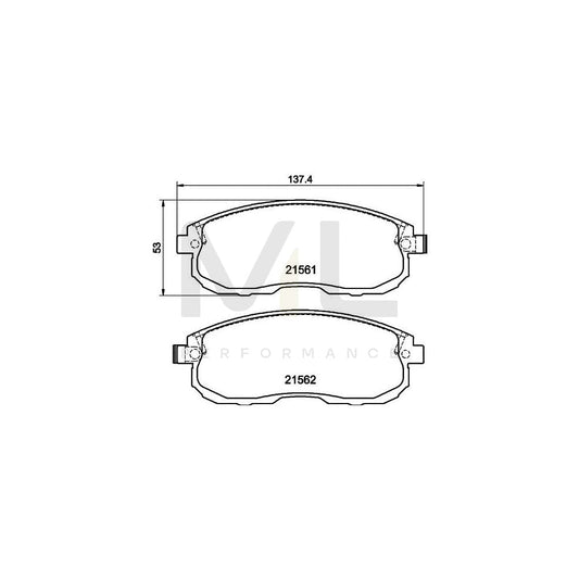 Hella 8DB 355 013-991 Brake Pad Set With Acoustic Wear Warning | ML Performance Car Parts