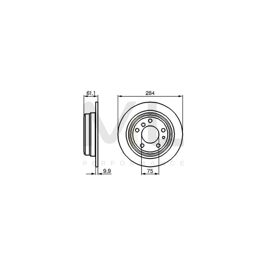 BOSCH 0 986 478 044 Brake Disc Solid, Oiled | ML Performance Car Parts