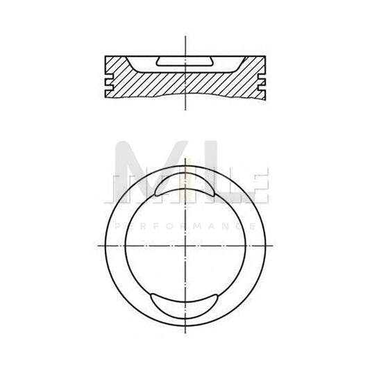 MAHLE ORIGINAL 029 72 01 Piston for 94,51 mm, with piston rings | ML Performance Car Parts