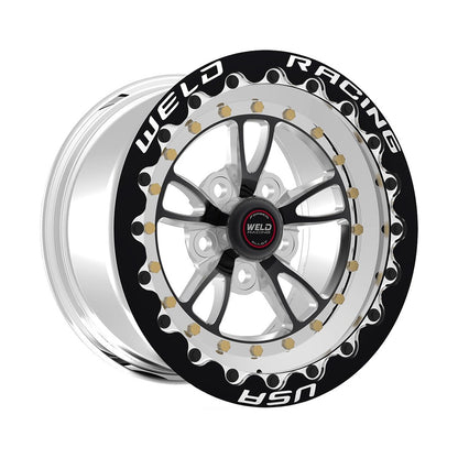 Weld 793P510214G Full Throttle Beadlock Wheel 15x10 5x4.5 ET51 BS7.5 Polished Center - Polished Shell