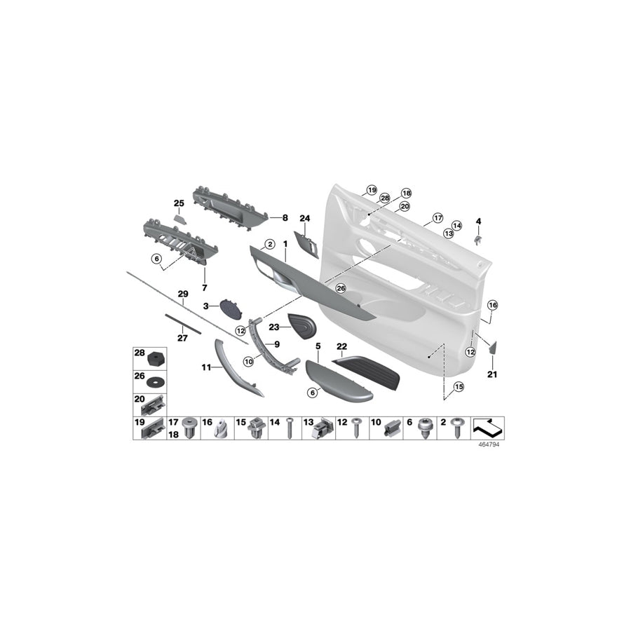 Genuine BMW 51417484549 F15 F16 Armrest, Left TERRA/BRAUN (Inc. X5 25d, X6 35iX & X5 40dX) | ML Performance UK