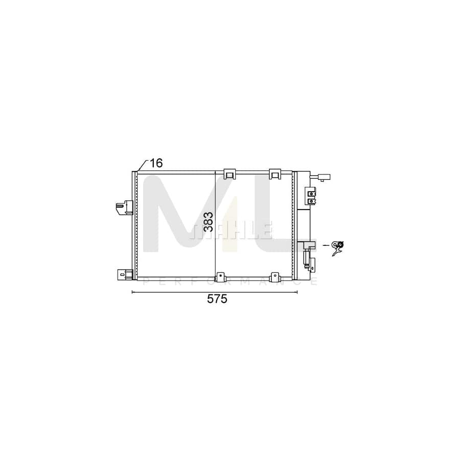 MAHLE ORIGINAL AC 339 000S Air conditioning condenser without dryer | ML Performance Car Parts