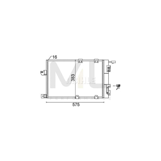MAHLE ORIGINAL AC 339 000S Air conditioning condenser without dryer | ML Performance Car Parts
