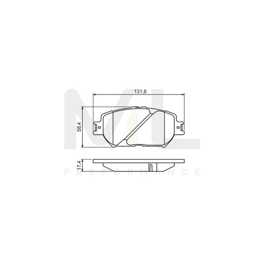 Bosch 0986494418 Brake Pad Set For Lexus Gs Iii (S19) BP1340 | ML Performance Car Parts